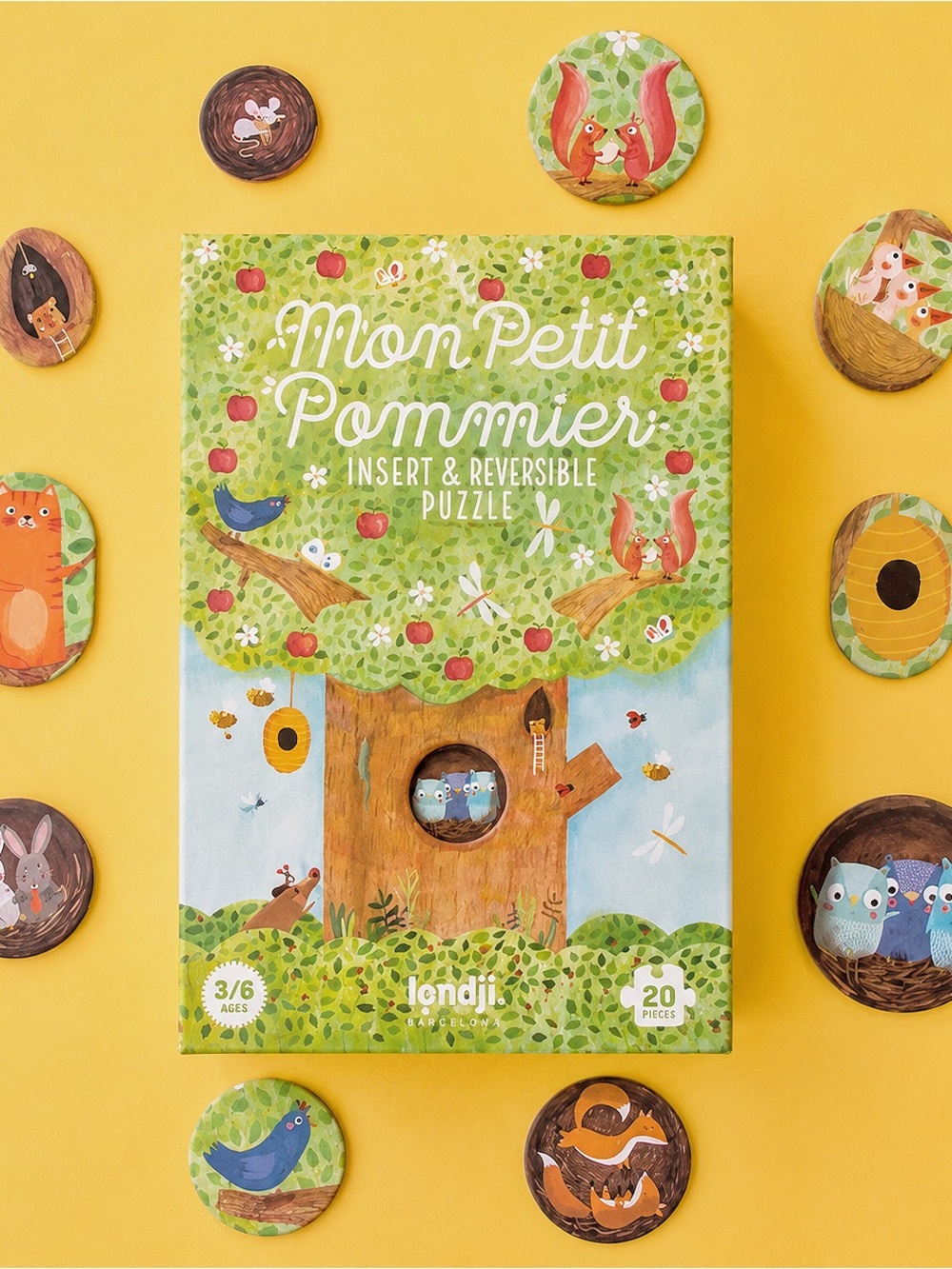 Puzzle - MON PETIT POMMIER, By Londji Insert & Reversible!
